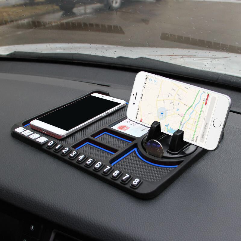 Anti-slip mat, car mobile phone holder, multi-functional vehicle, in-car dashboard support, navigation frame, mobile phone holder, parking sign by My Store