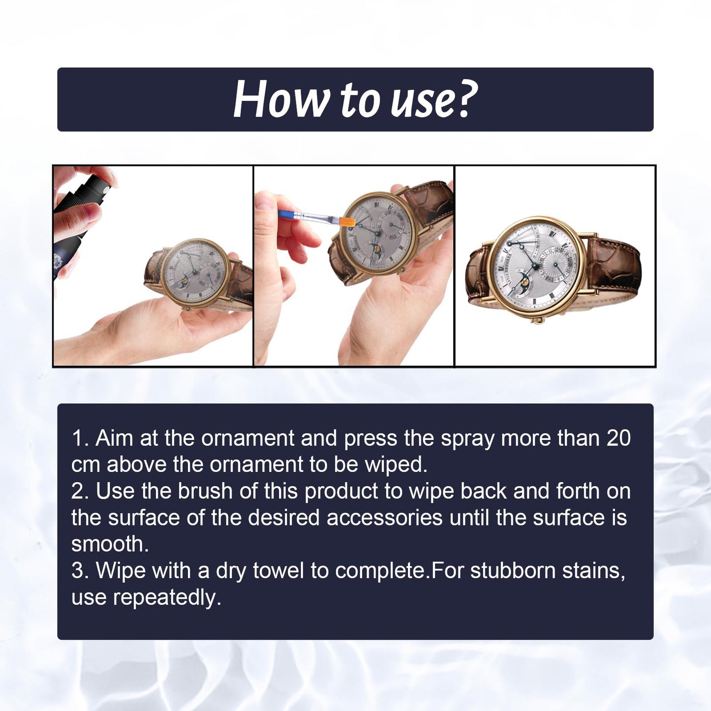 Jewelry Cleaner, Rust Decontamination Dial Cleaning Gold Watch Diamond Ring Cleaning Spray by eprolo