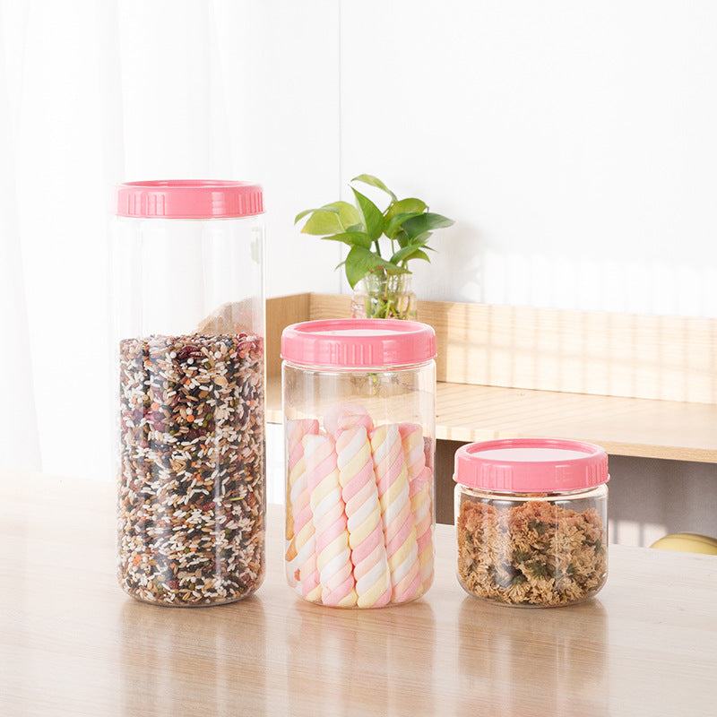 Grain Storage Box Bean Grain Sealed Storage Tank Kitchen Storage Bottle Round Storage Bottle by eprolo