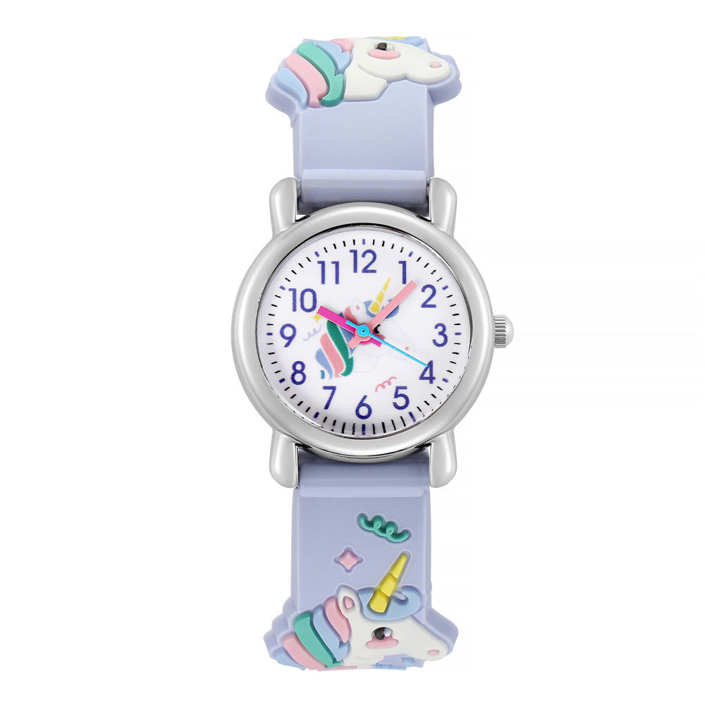 New Kids Glow Watch Unicorn Luminous Silicone Electronic Watch Plus Bracelet (2pcs set)