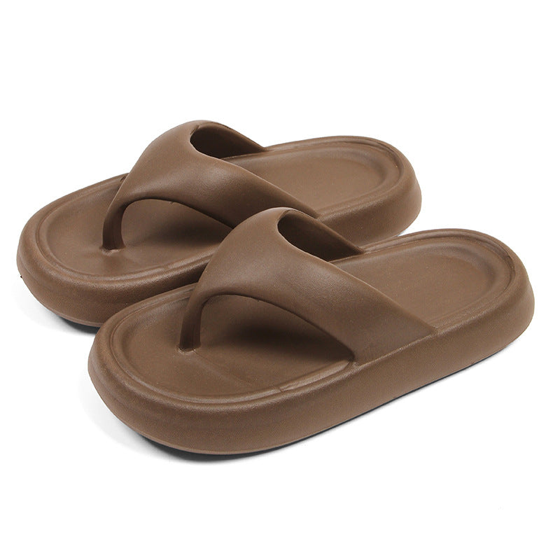Wholesale-stepping touching flip-flops women's eva summer wear slippers men's thick-soled non-slip couple soft-soled sandwiched sand by My Store