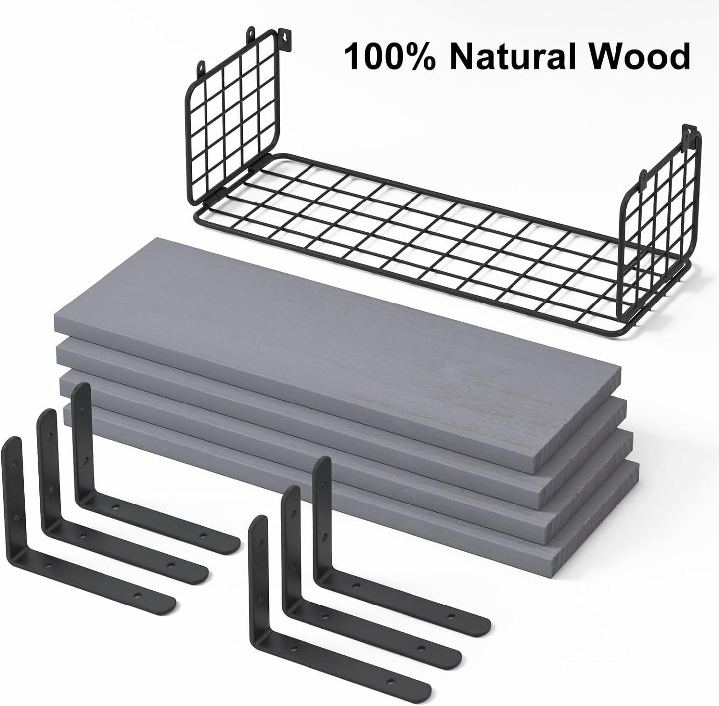 Amazon's same floating shelves, wall floating shelves, wall-mounted multi-layer finishing shelves, bathroom wrought iron storage shelves by My Store