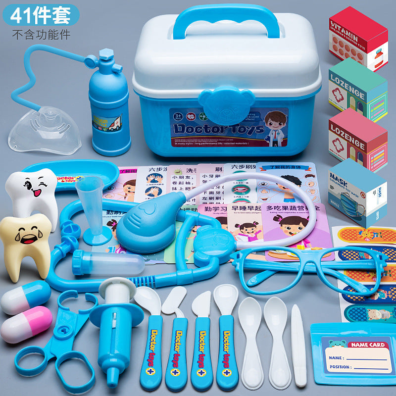 Kids Doctor Playset Tool Medical Box Boy Girl Play Home Nurse Injection Stethoscope Baby