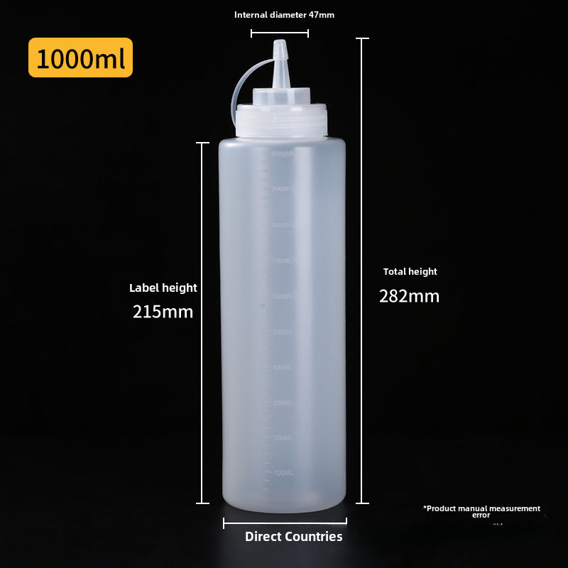 Wholesale extruded sauce bottles, multi-specification salad bottles with scales and lids, tomato sauce squeeze bottles, plastic needle-spout bottles by My Store