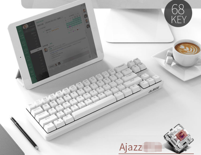 Black Jazz K680t Mini USB Wired Bluetooth Mechanical Keyboard Dual Mode Charging 68-Key Laptop Cross-Border by My Store