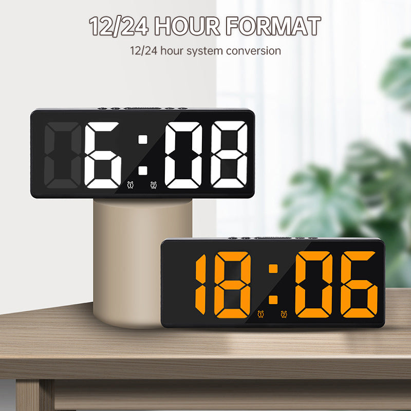 Multifunctional LED Digital Clock: Features number display, color nightlight, temp, calendar, alarm. Large size, backlit, great by eprolo