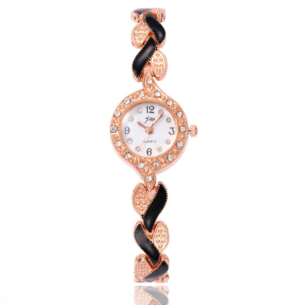 New Cross border Fashion Versatile Women's Love Watch Band with Diamond Quartz Watch Set by eprolo