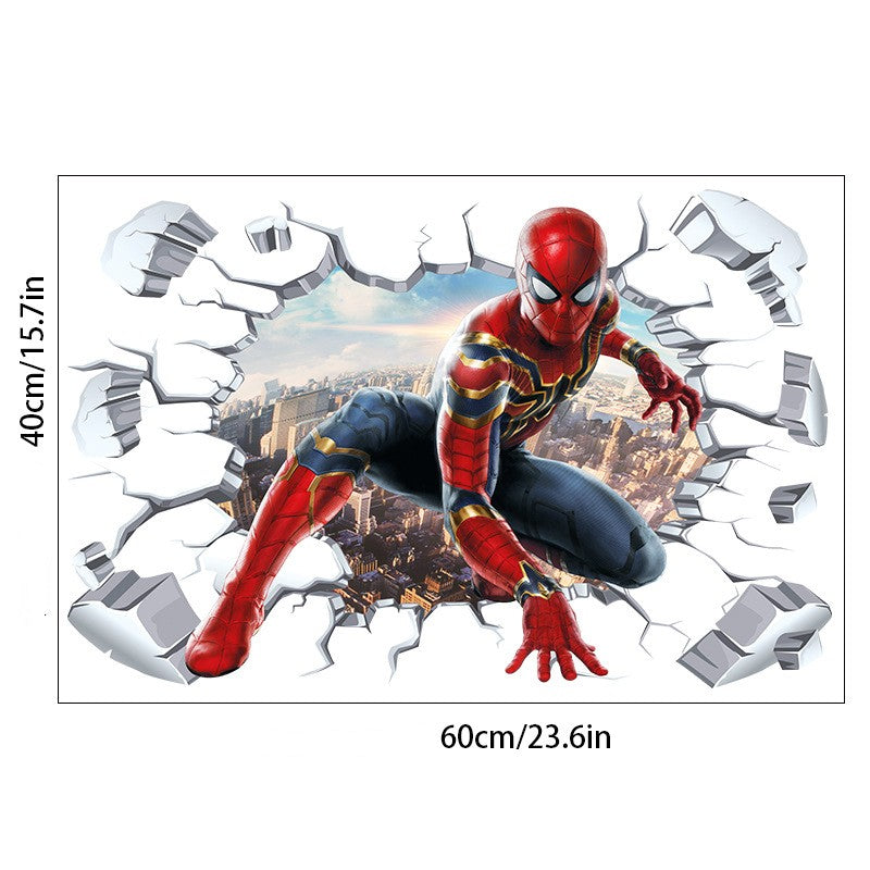 3D Transcendent Wall Spider Man Wall Stickers Living Room Decoration Background Wall Stickers Removable by eprolo