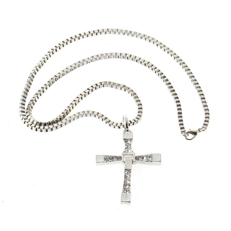 The Fast and The Furious Men Classic Cross Necklace by eprolo