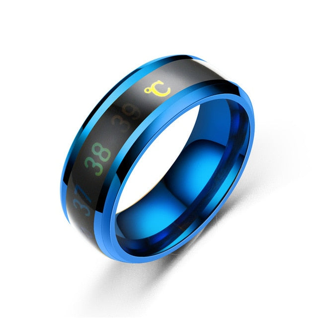 Temperature Ring Titanium Steel Mood Emotion Feeling Intelligent Temperature Sensitive Rings for Women Men Waterproof Jewelry by eprolo