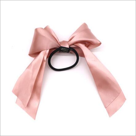 1pcs Women Rubber Bands Tiara Satin Ribbon Bow Hair Band Rope Scrunchie Ponytail Holder Gum for Hair Accessories Elastic by eprolo