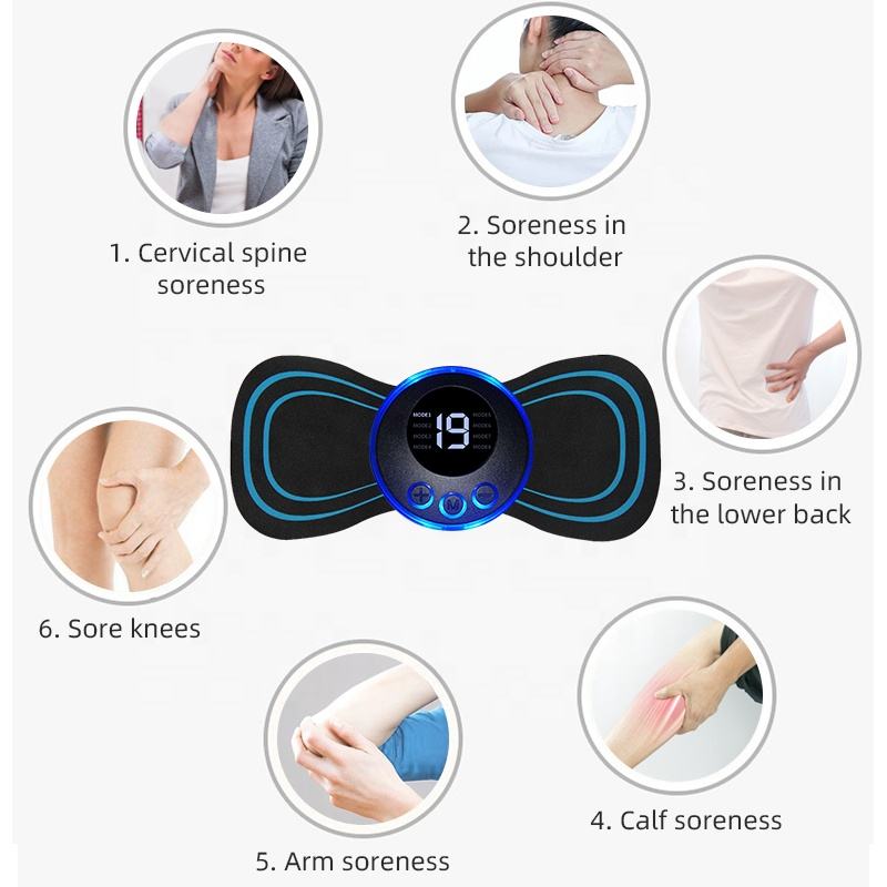 EMS Electric Pulse Neck Massager Cervical Massage Patch Back Sticker Muscle Stimulator Portable Relief Pain Relax Massageador by eprolo