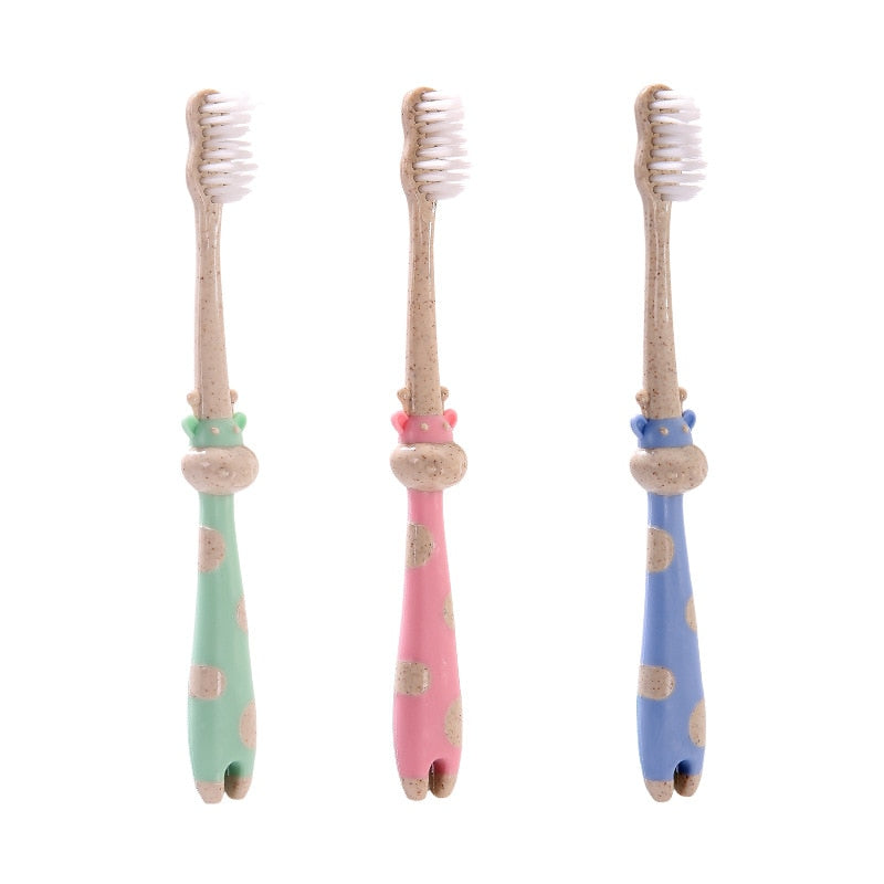 Baby Cute Soft-bristled Toothbrush for Children Teeth Cartoon Character Deer Training Toothbrushes Baby Dental Care Tooth Brush by eprolo