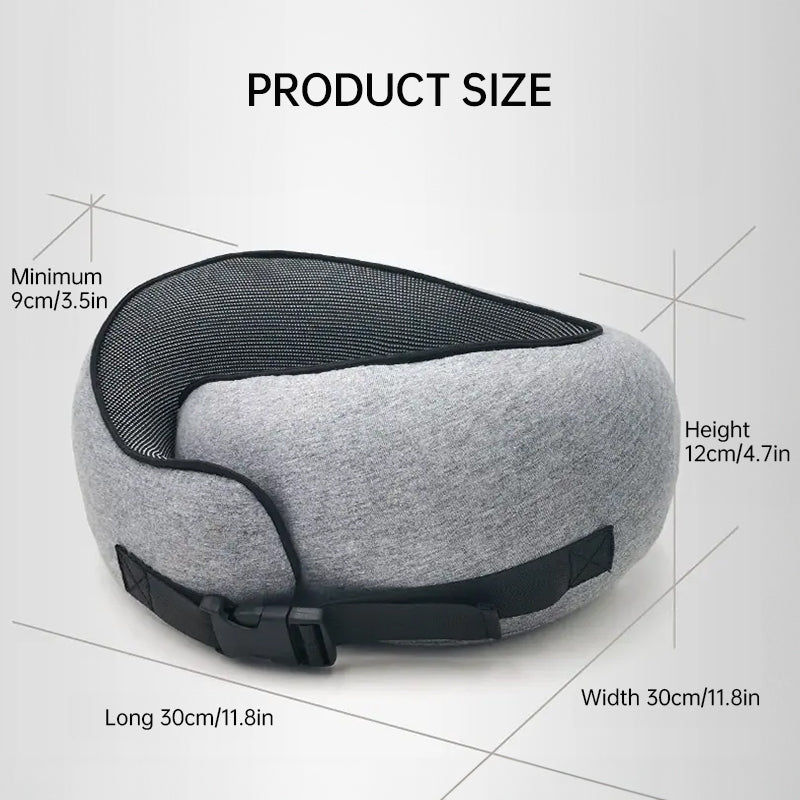 Memory Foam Neck Travel Pillow: Soft, 360° Head Support, for Home, Plane & Car by eprolo