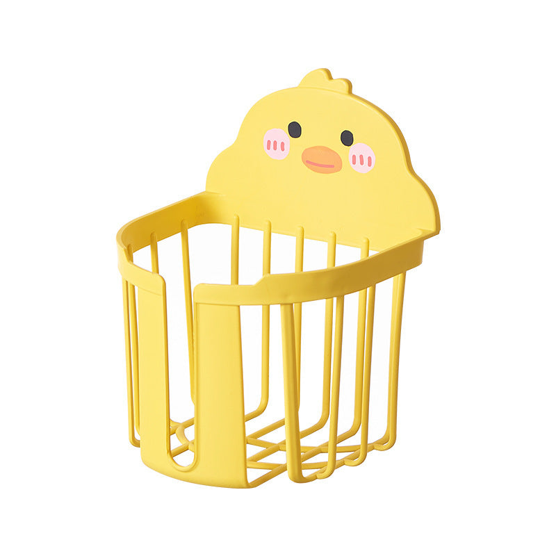 Toilet Tissue Box Punch-Free Wall-Mounted Paper Box Toilet Cartoon Roll Paper Holder Box Toilet Rack by eprolo