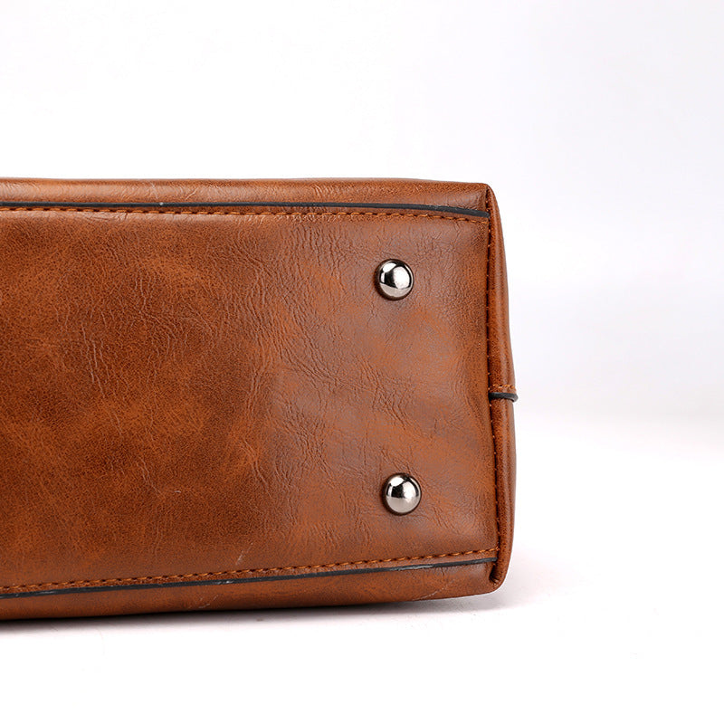 European and American fashion shoulder bag for women large capacity retro women's tote bag simple diagonal cross bag by eprolo