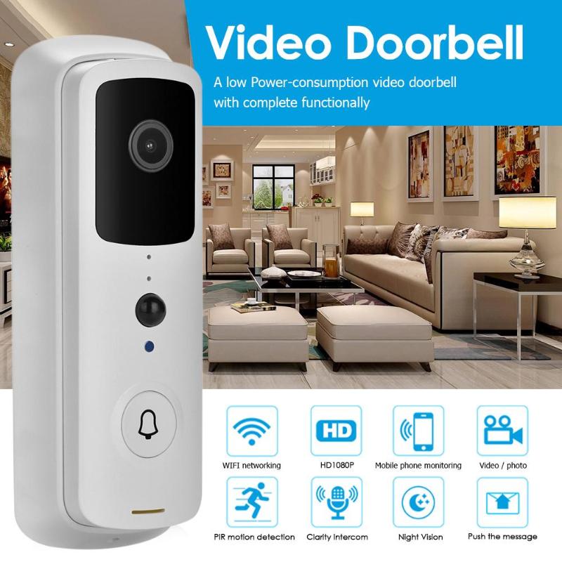 V30 1080P WiFi Smart IP Video Doorbell V30 WiFi Video IR Alarm Intercom Real-Time Monitor Safe Camera Smart IP Doorbell by eprolo