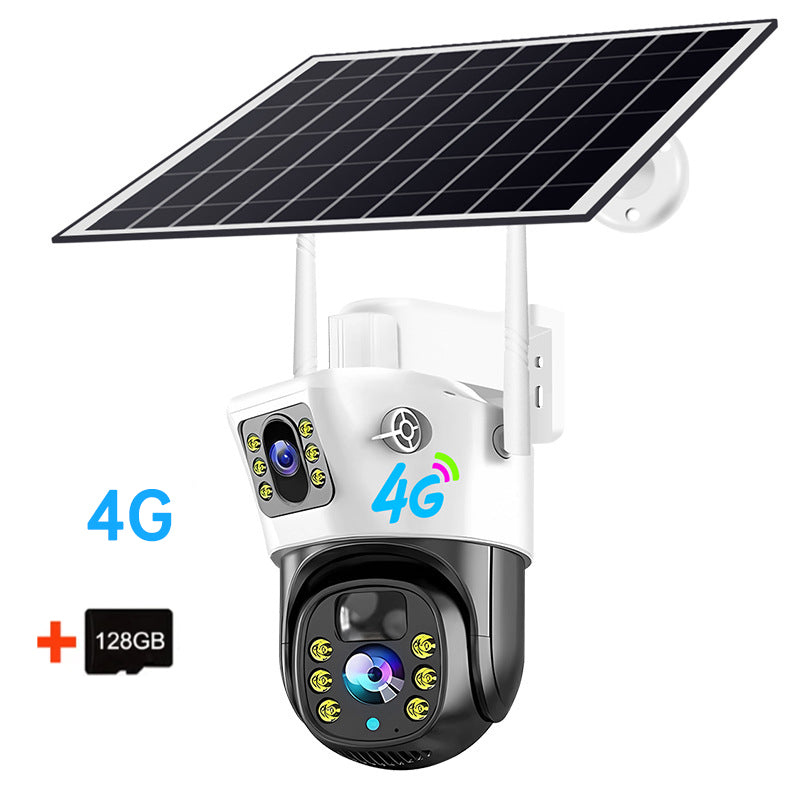 V380PRO 4G Solar Camera 4MP Dual Lens Home Security Camera With Solar Panel by eprolo