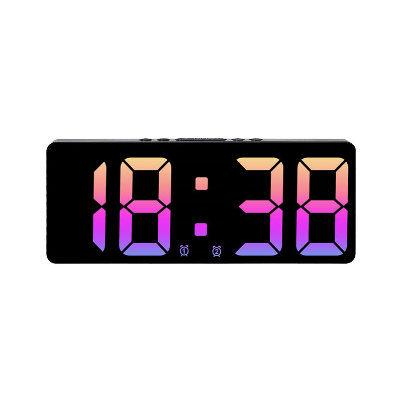 Multifunctional LED Digital Clock: Features number display, color nightlight, temp, calendar, alarm. Large size, backlit, great by eprolo
