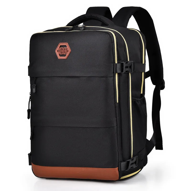 Color Block Multi-Pockets Backpack Bag by eprolo