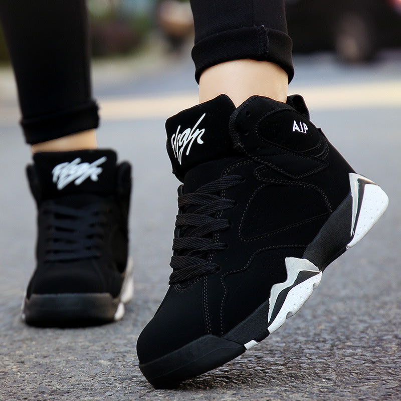 Cross-border basketball shoes men's wear-resistant non-slip high-top men's couple casual combat boots, youth sports shoes, trendy shoes by My Store