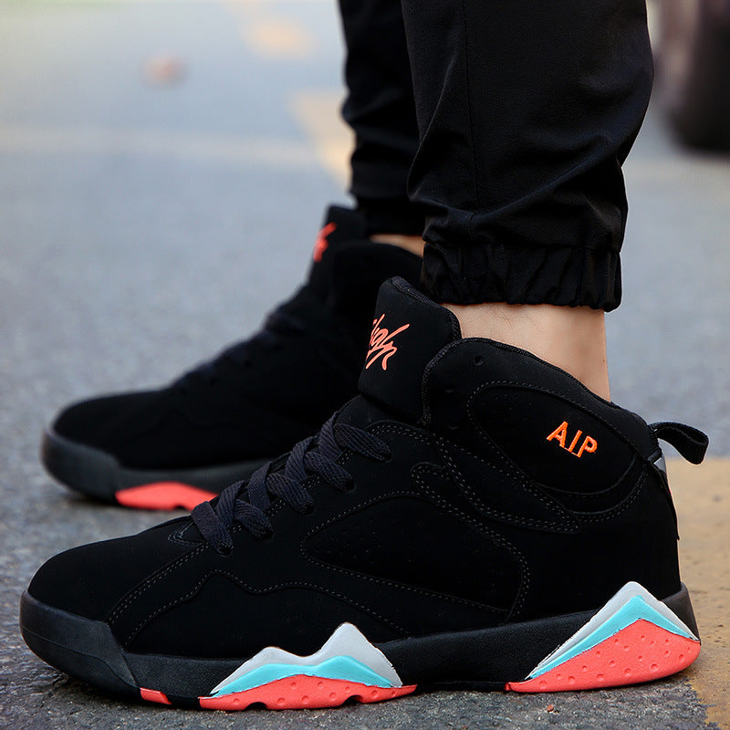 Cross-border basketball shoes men's wear-resistant non-slip high-top men's couple casual combat boots, youth sports shoes, trendy shoes by My Store