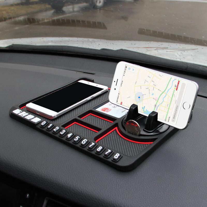 Anti-slip mat, car mobile phone holder, multi-functional vehicle, in-car dashboard support, navigation frame, mobile phone holder, parking sign by My Store