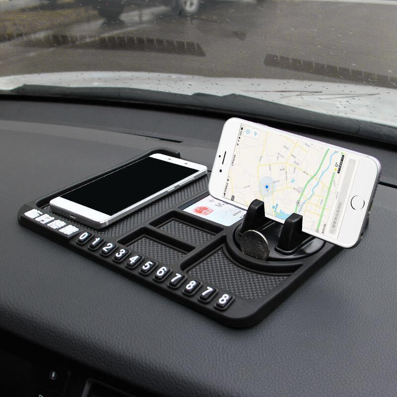 Anti-slip mat, car mobile phone holder, multi-functional vehicle, in-car dashboard support, navigation frame, mobile phone holder, parking sign by My Store