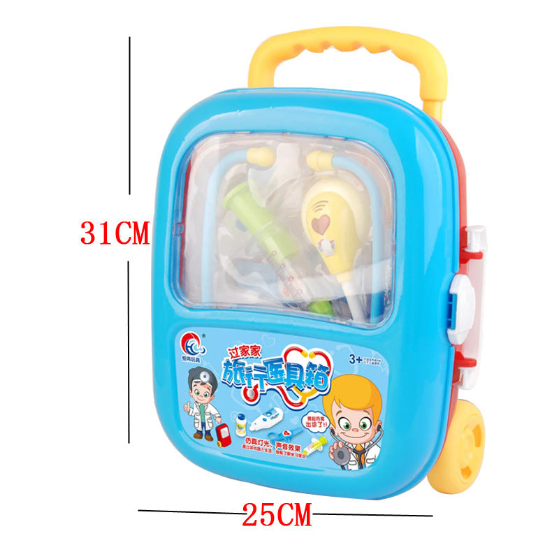 8810 Kids Doctor Playset Baby Pass Needle Stethoscope Medical Box Simulation Tie Rod Medical Box