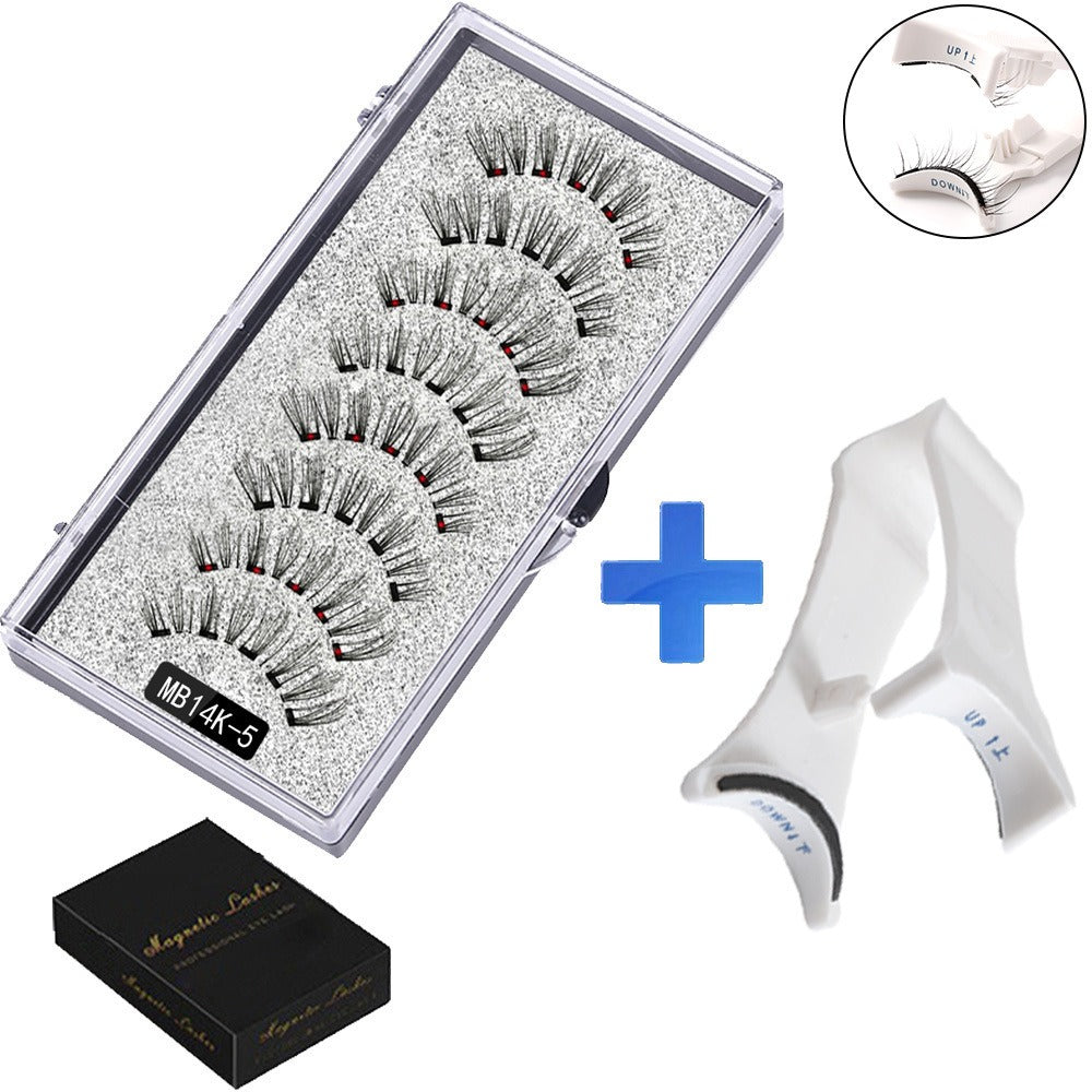 Five magnetic adhesive free magnetic eyelash clamp set for European and American thick magnetic eyelashes by eprolo