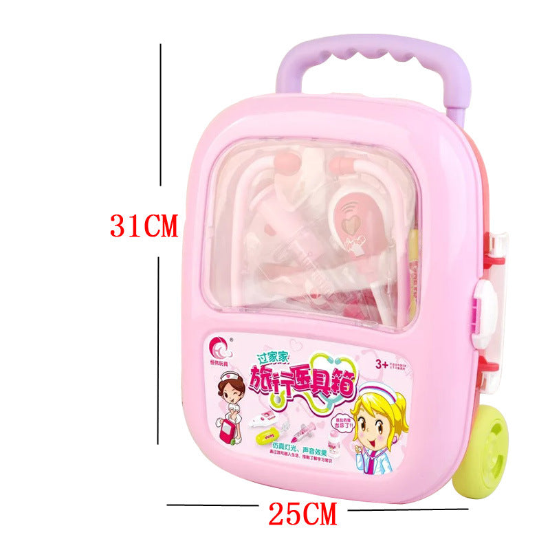 8810 Kids Doctor Playset Baby Pass Needle Stethoscope Medical Box Simulation Tie Rod Medical Box