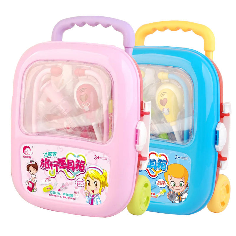 8810 Kids Doctor Playset Baby Pass Needle Stethoscope Medical Box Simulation Tie Rod Medical Box