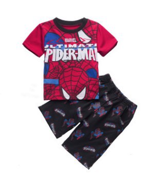 Summer Boys Cartoon Short Sleeve Puppy Loungewear Baby Underwear Pajamas Set T011