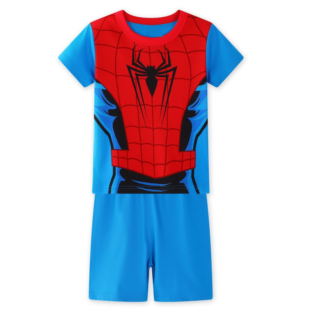 Summer Boys Cartoon Short Sleeve Puppy Loungewear Baby Underwear Pajamas Set T011