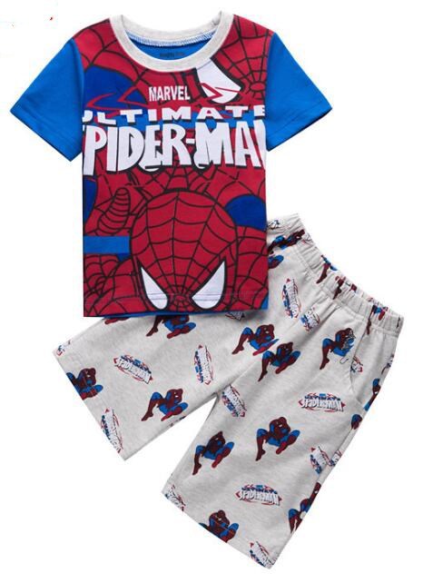 Summer Boys Cartoon Short Sleeve Puppy Loungewear Baby Underwear Pajamas Set T011