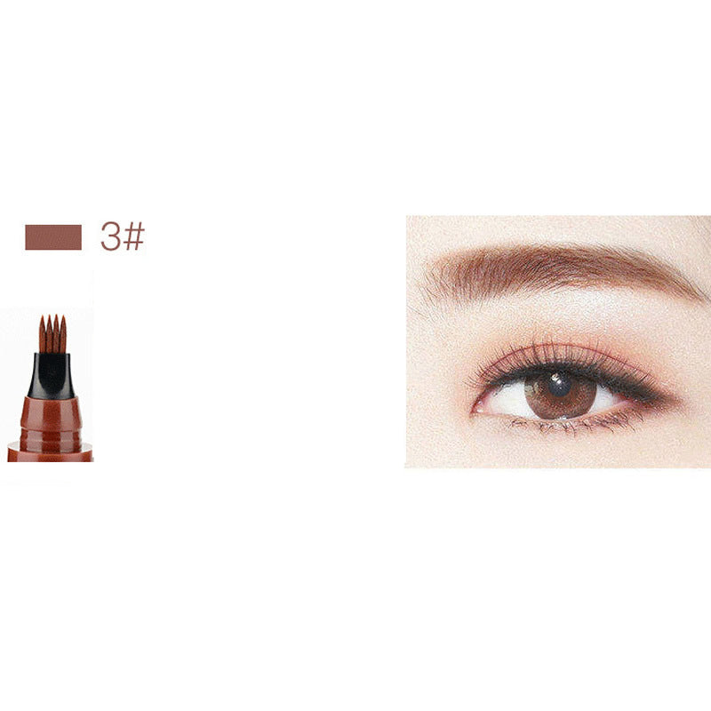 Four-Headed Bifurcated Eyebrow Pencil Simulation Wild Liquid Eyebrow Pencil Durable Waterproof Sweat-Proof And Easy To Color by eprolo