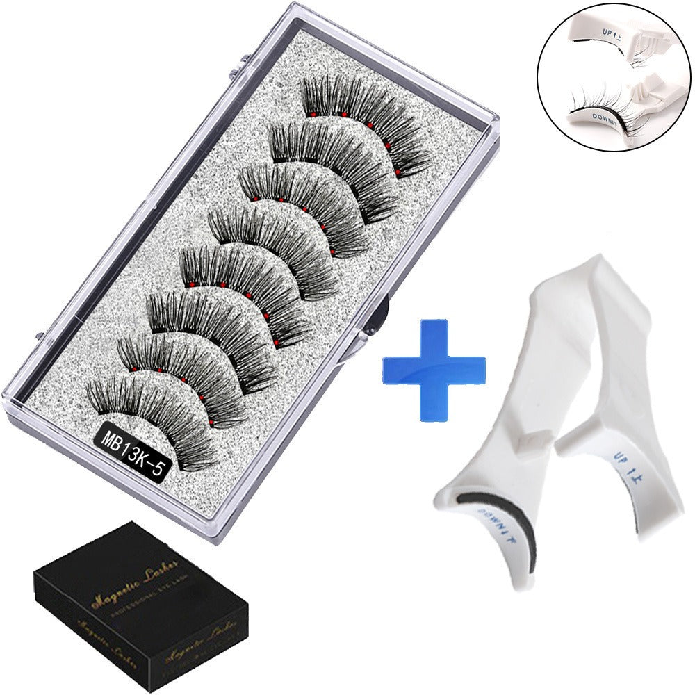Five magnetic adhesive free magnetic eyelash clamp set for European and American thick magnetic eyelashes by eprolo