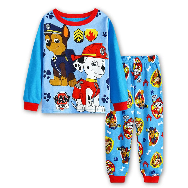 Paw Patrol Original Cotton Cartoon Children for Pajamas Two-piece Thin Section Long-sleeved Patrulla Canina Kids Pajamas by eprolo