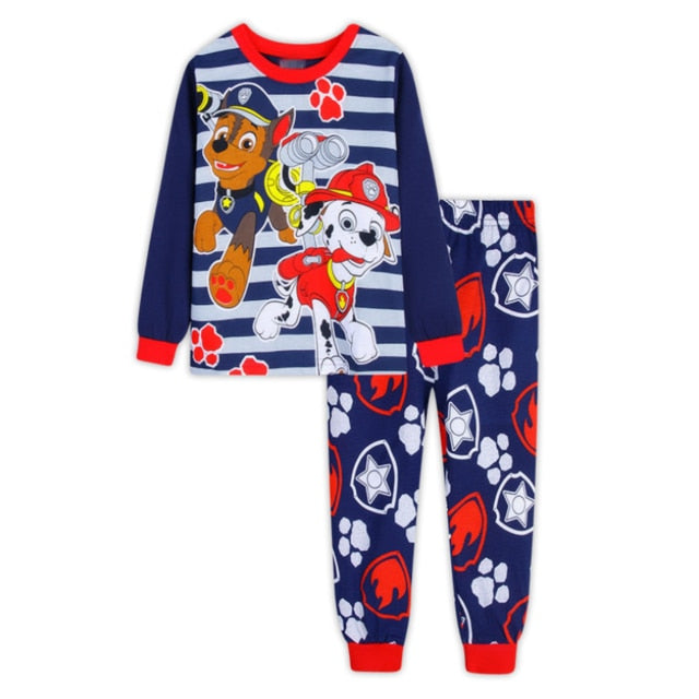 Paw Patrol Original Cotton Cartoon Children for Pajamas Two-piece Thin Section Long-sleeved Patrulla Canina Kids Pajamas by eprolo