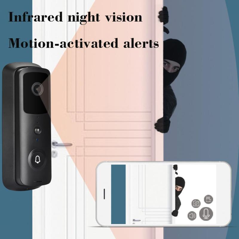 V30 1080P WiFi Smart IP Video Doorbell V30 WiFi Video IR Alarm Intercom Real-Time Monitor Safe Camera Smart IP Doorbell by eprolo