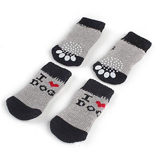 Small Pet Socks Anti-Slip Socks Bottom Design Dogs Can Wear 4 In Four Seasons Sets Of Feet Claw Sets Anti-Dirty by eprolo
