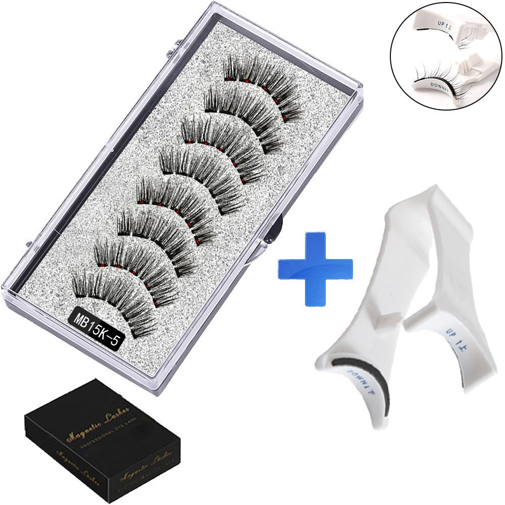 Five magnetic adhesive free magnetic eyelash clamp set for European and American thick magnetic eyelashes by eprolo