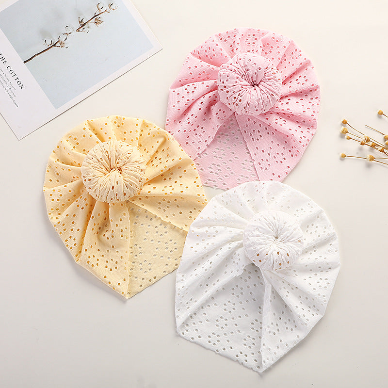 Baby Pullover Cap Cute Lace Hole Donut Baby Indian Tire Cap Children's Headwear by eprolo