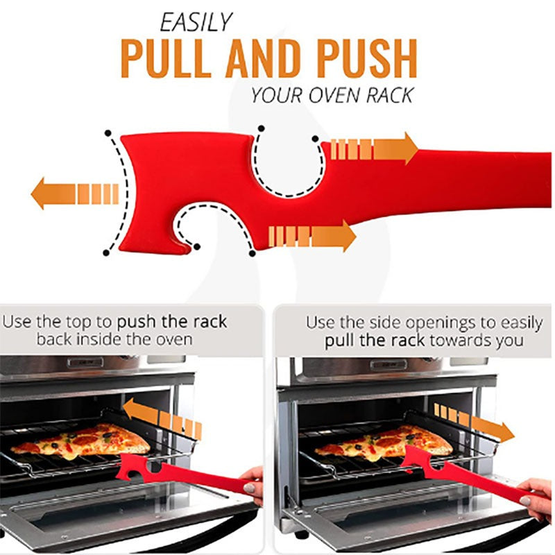 Oven baking tray tool kitchen multifunctional push-pull rod non scalding hand push-pull device by eprolo