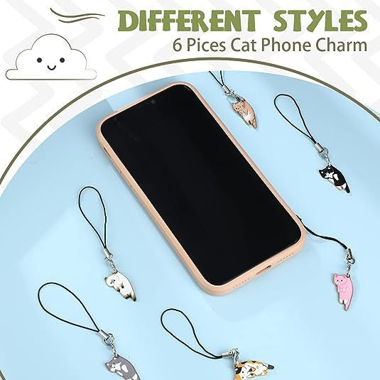 Youte Cat Kawaii Mobile Pendant with Cute Cat Backpack Wallet Keychain Pendant Accessories by eprolo