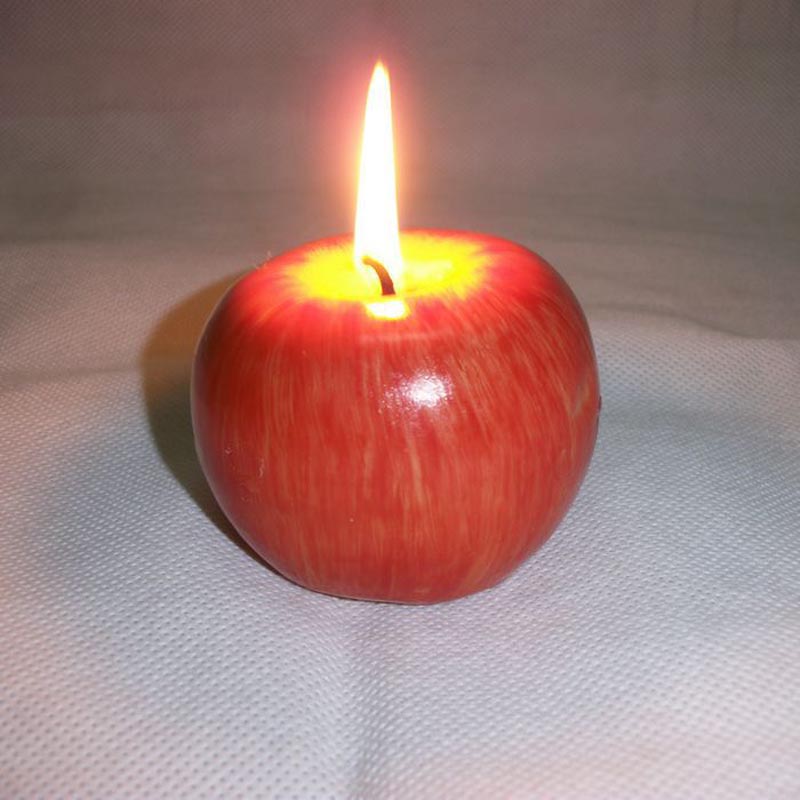 Fruit Candles Christmas Simulation Artificial Apple Shape Candles Christmas Eve Wedding Party Decoartion Supplies Creative Gift by eprolo