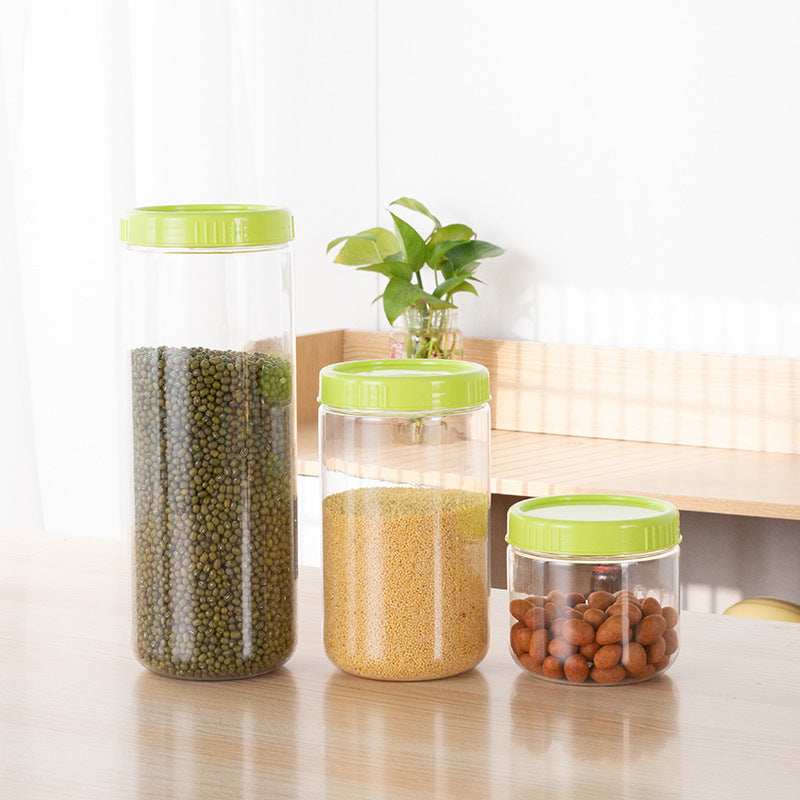 Grain Storage Box Bean Grain Sealed Storage Tank Kitchen Storage Bottle Round Storage Bottle by eprolo