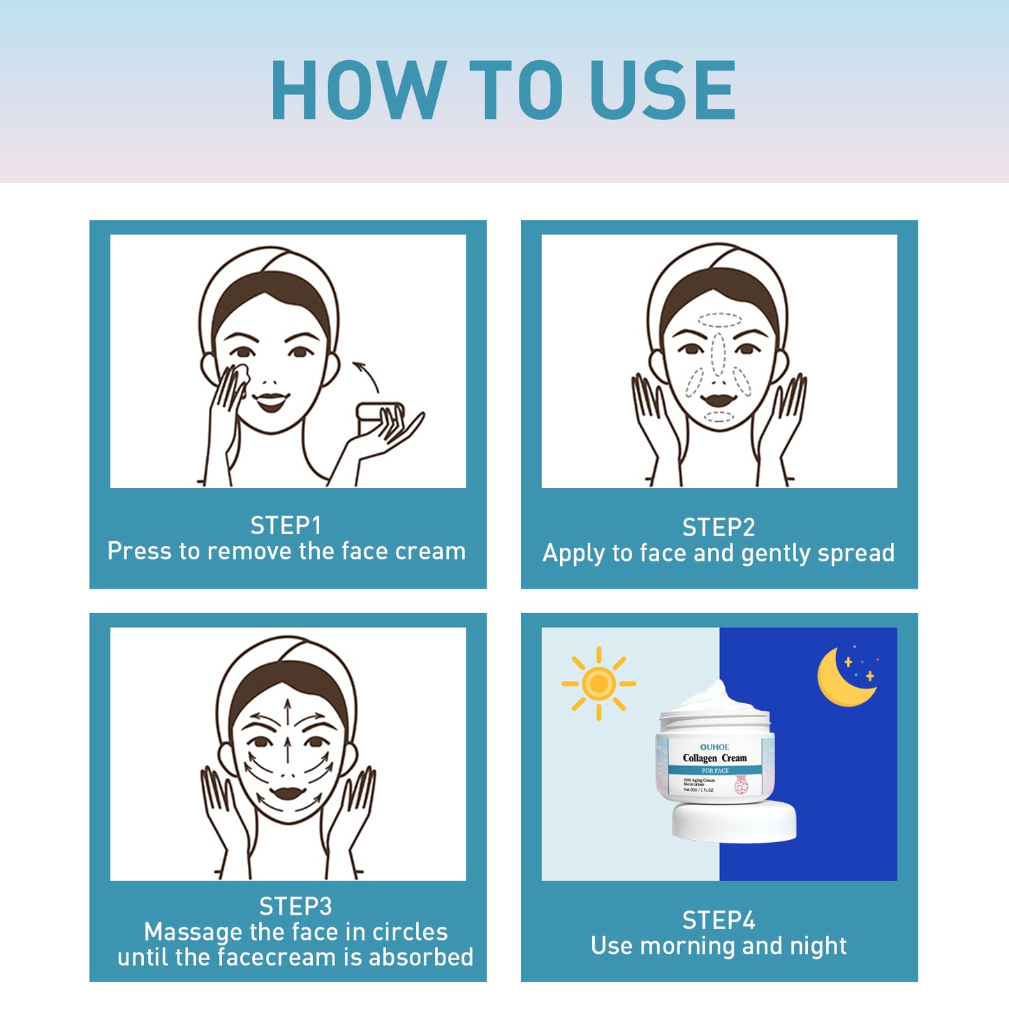 Collagen Anti-Wrinkle Cream, Moisturizes Tightens Tender Skin And Anti-aging Face Cream by eprolo