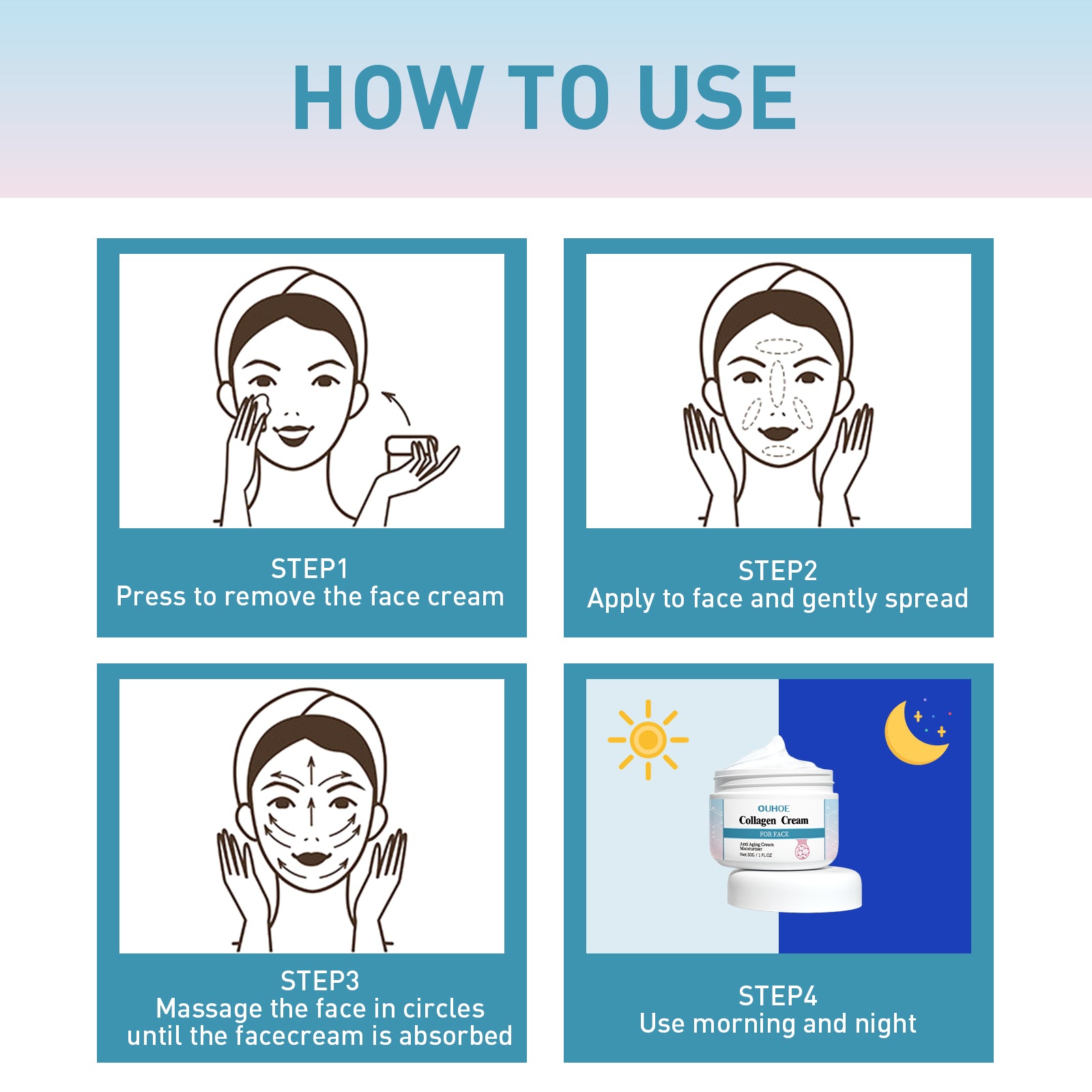 Collagen Anti-Wrinkle Cream, Moisturizes Tightens Tender Skin And Anti-aging Face Cream by eprolo