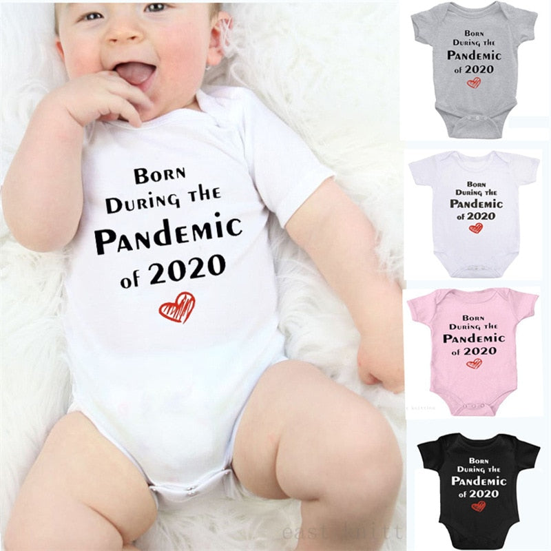 2020 Newborn Baby Onesies Born 2020 Printed Letter Short Sleeved Toddler Girls Romper Kids Summer Clothes Roupa De Bebes Pajamas by eprolo